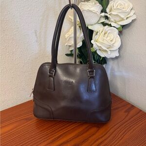 Tiffany & Fred Dark Brown Shoulder Bag
